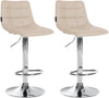 2er-Set Barhocker 107 Kunstleder Creme