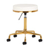 Rollhocker Höhenverstellbar H4 Gold Weiß