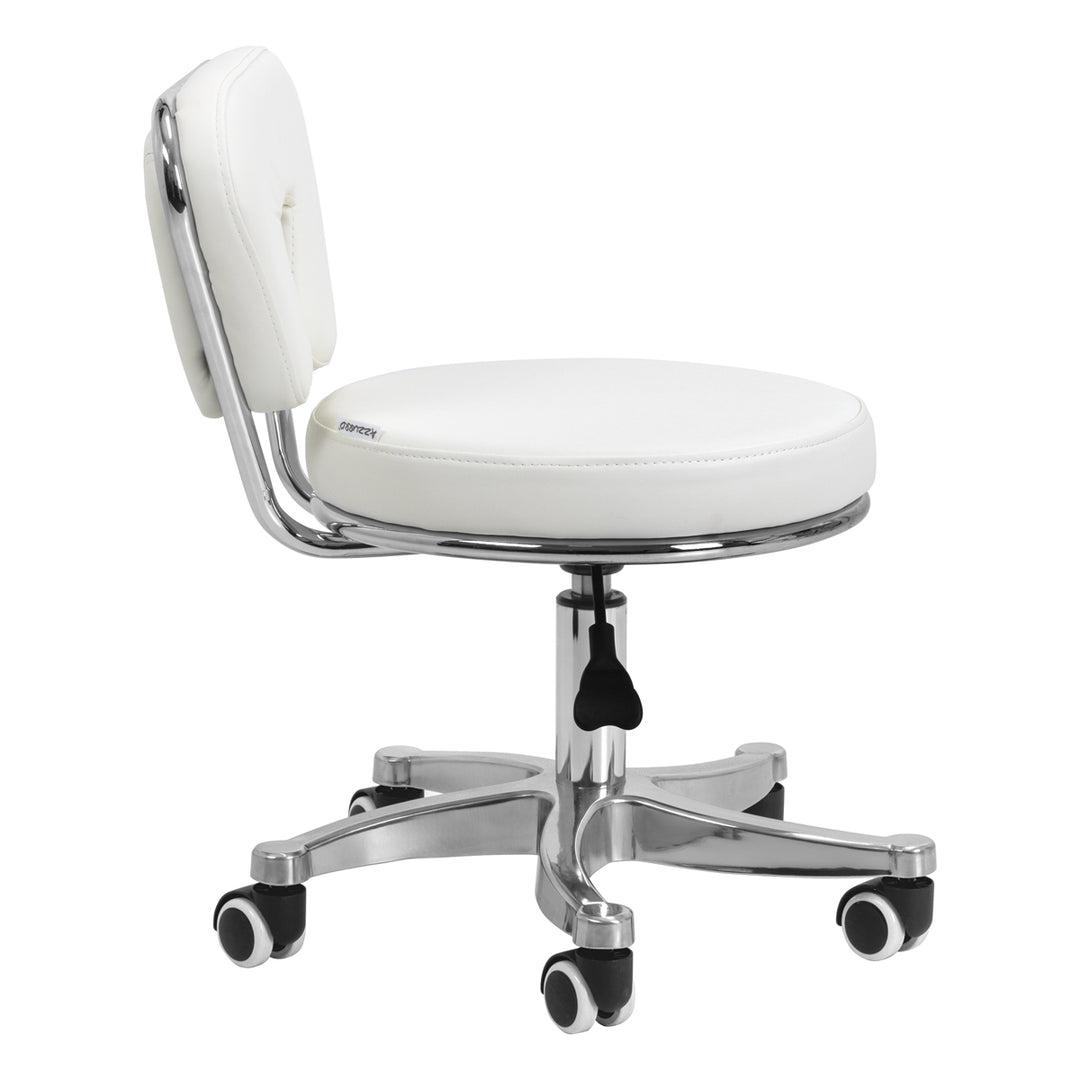 Rollhocker Höhenverstellbar mit Lehne 9266 Weiß - Bild 4
