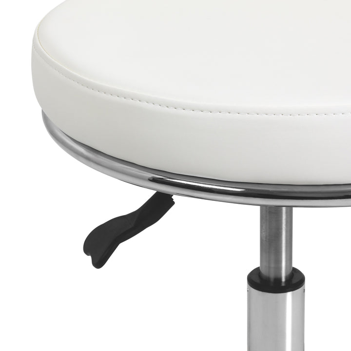 Rollhocker Höhenverstellbar mit Lehne 9266 Weiß - Bild 6