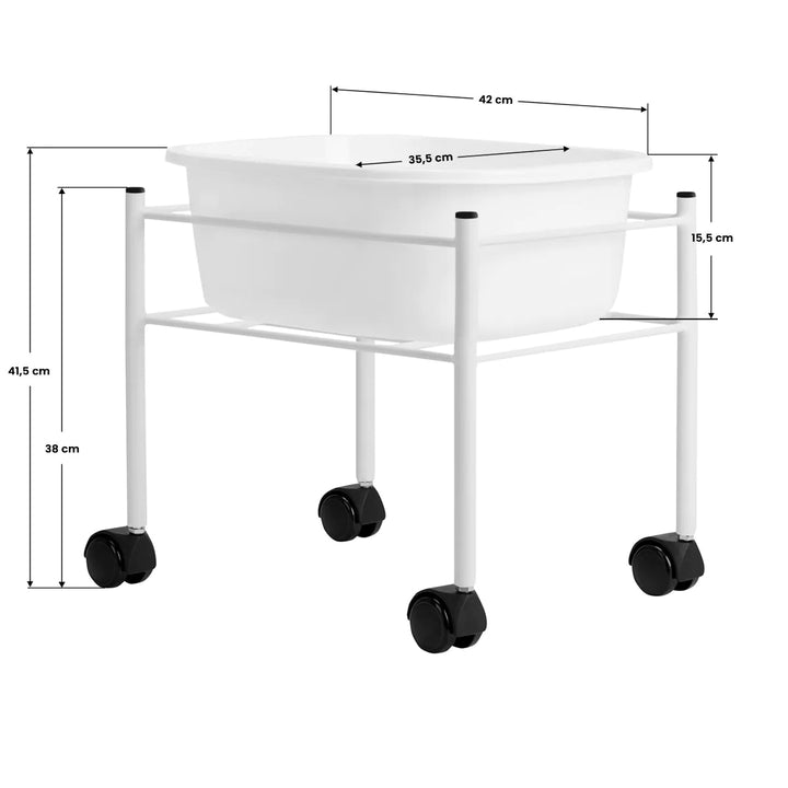 Fußbadewanne Pediküre auf Rollen Weiß - Bild 7