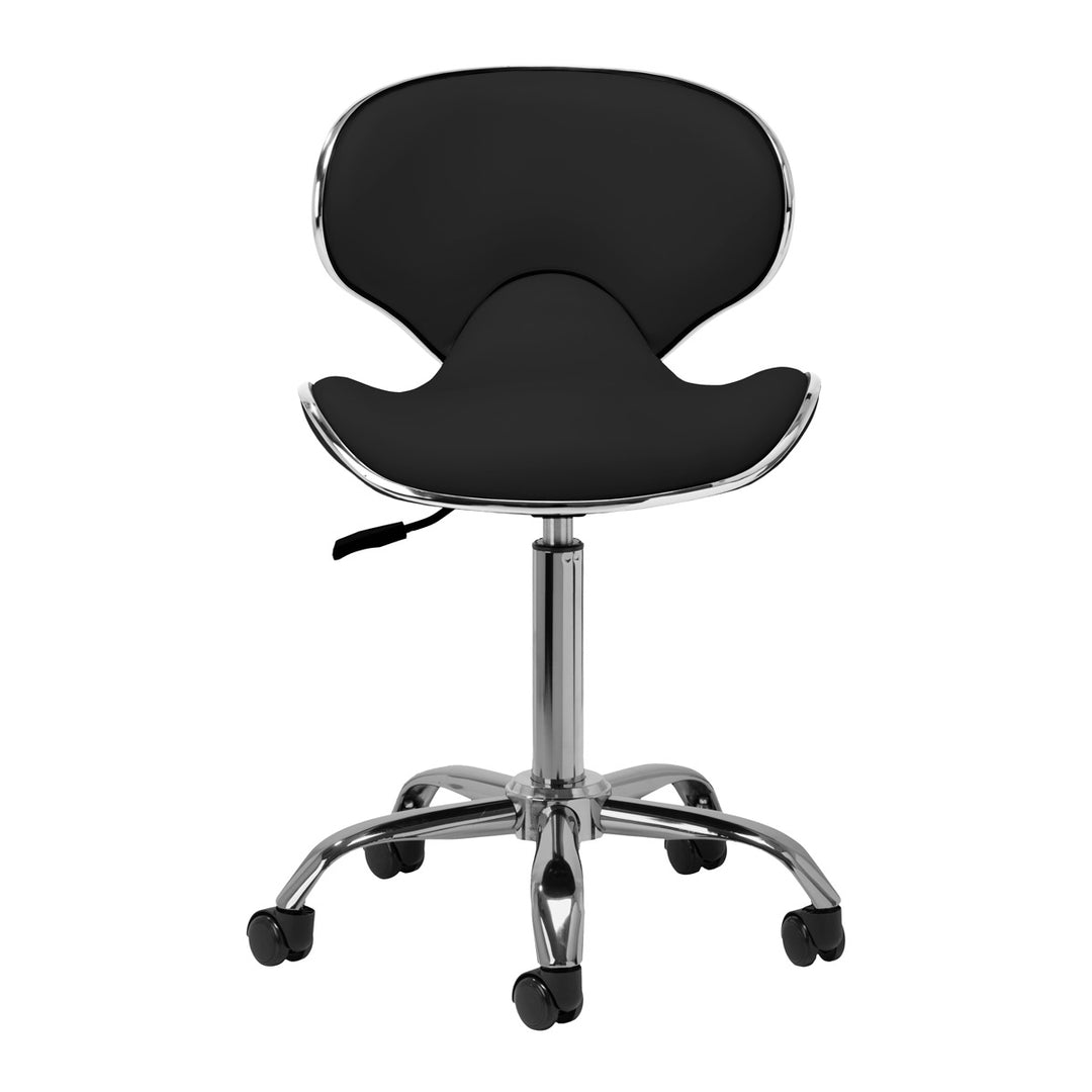 Rollhocker Höhenverstellbar mit Lehne Gabbiano Q-4599 Schwarz - Bild 3