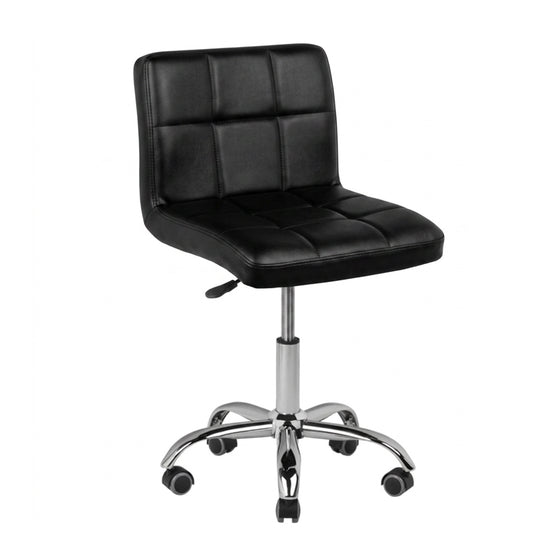 Rollhocker Höhenverstellbar mit Lehne A-5299 Schwarz