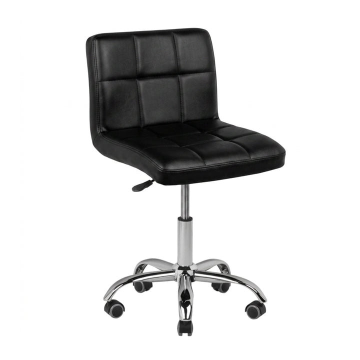 Rollhocker Höhenverstellbar mit Lehne A-5299 Schwarz