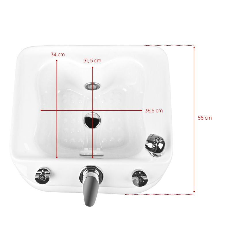 Fußsprudelbad Pediküre mit Hydromassage Azzurro A023 Weiß - Bild 10