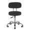 Arbeitshocker Höhenverstellbar mit Lehne Eco Leder A-007 Schwarz