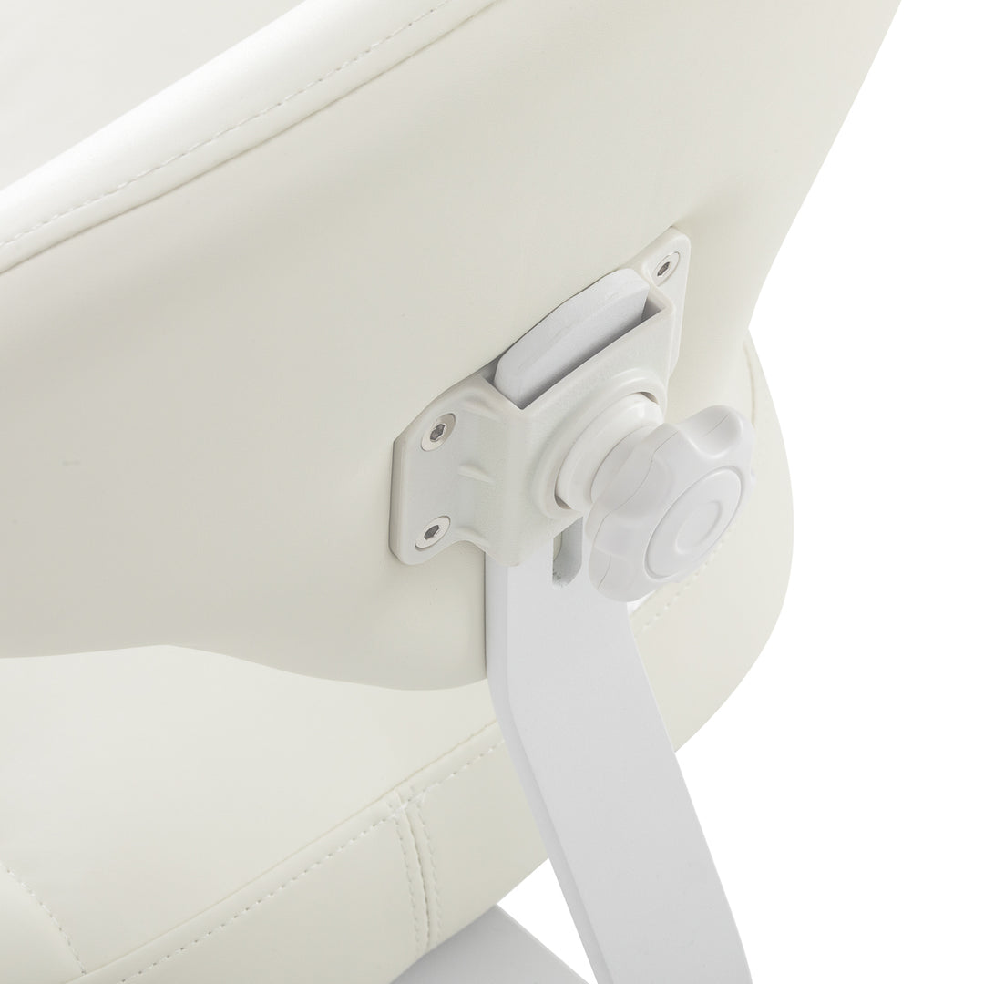 Rollhocker Höhenverstellbar mit Lehne Azzurro 156F Weiß - Bild 7