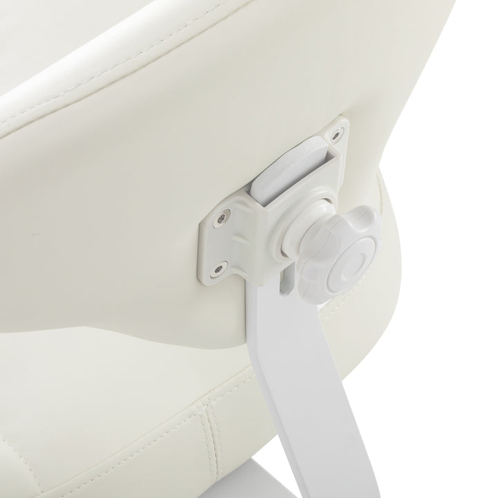 Rollhocker Höhenverstellbar mit Lehne Azzurro 156F Weiß - Bild 7