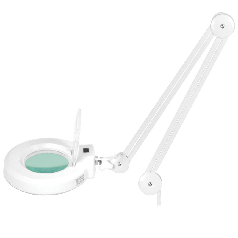 Lupenlampe LED 5D mit Schraubklemme S5 Weiß