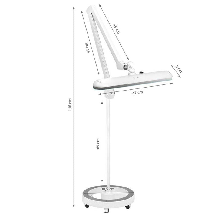 Kosmetiklampe LED mit Stativ und einstellbarer Lichtintensität Elegante 801L Weiß - Bild 9