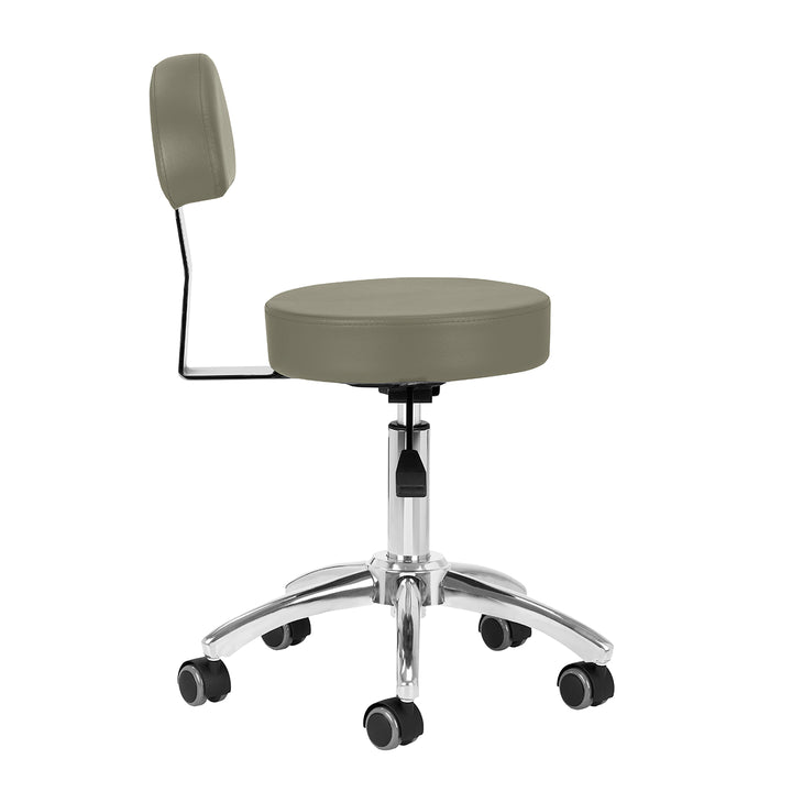 Rollhocker Höhenverstellbar mit Lehne AM-304 Grau - Bild 2