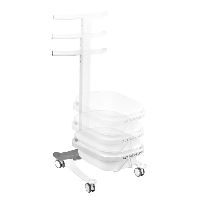 Fußbadewanne Pediküre Comfort auf Rollen mit Liftfunktion Weiß - Bild 6
