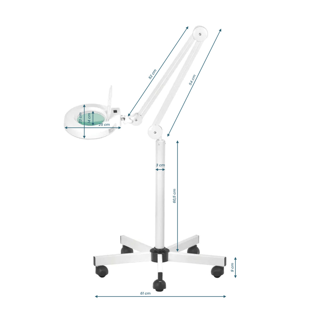 Lupenlampe LED 5D mit Standfuß Einstellbare Lichtstärke S5 Weiß - Bild 8