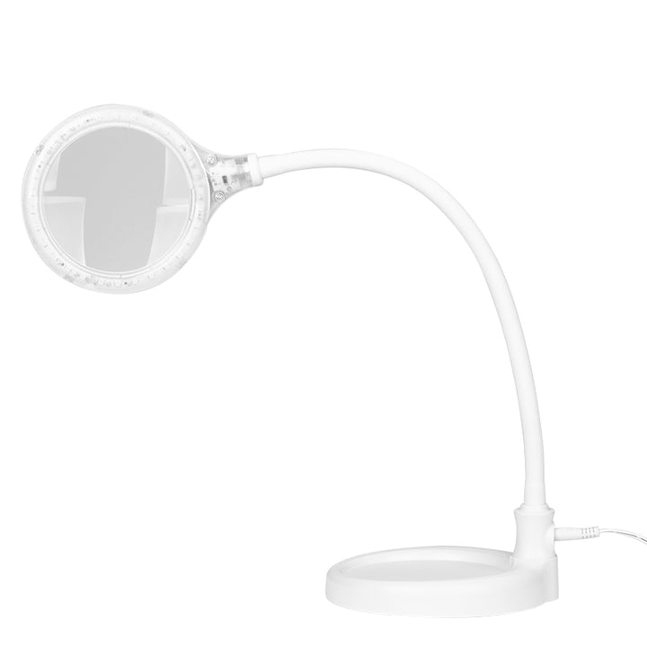 Lupenleuchte Elegante 2014-2R 30 SMD-LED 3D Einstellbare Helligkeit mit Ständer und Tischzwinge Weiß 1
