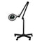 Lupenlampe LED 5D mit Standfuß Einstellbare Lichtstärke S5 Schwarz