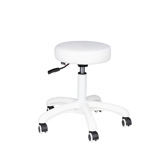 Arbeitshocker Höhenverstellbar Eco Leder AM-303-2 Weiß