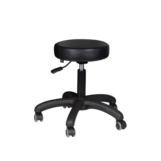Arbeitshocker Höhenverstellbar Eco Leder AM-303-2 Schwarz