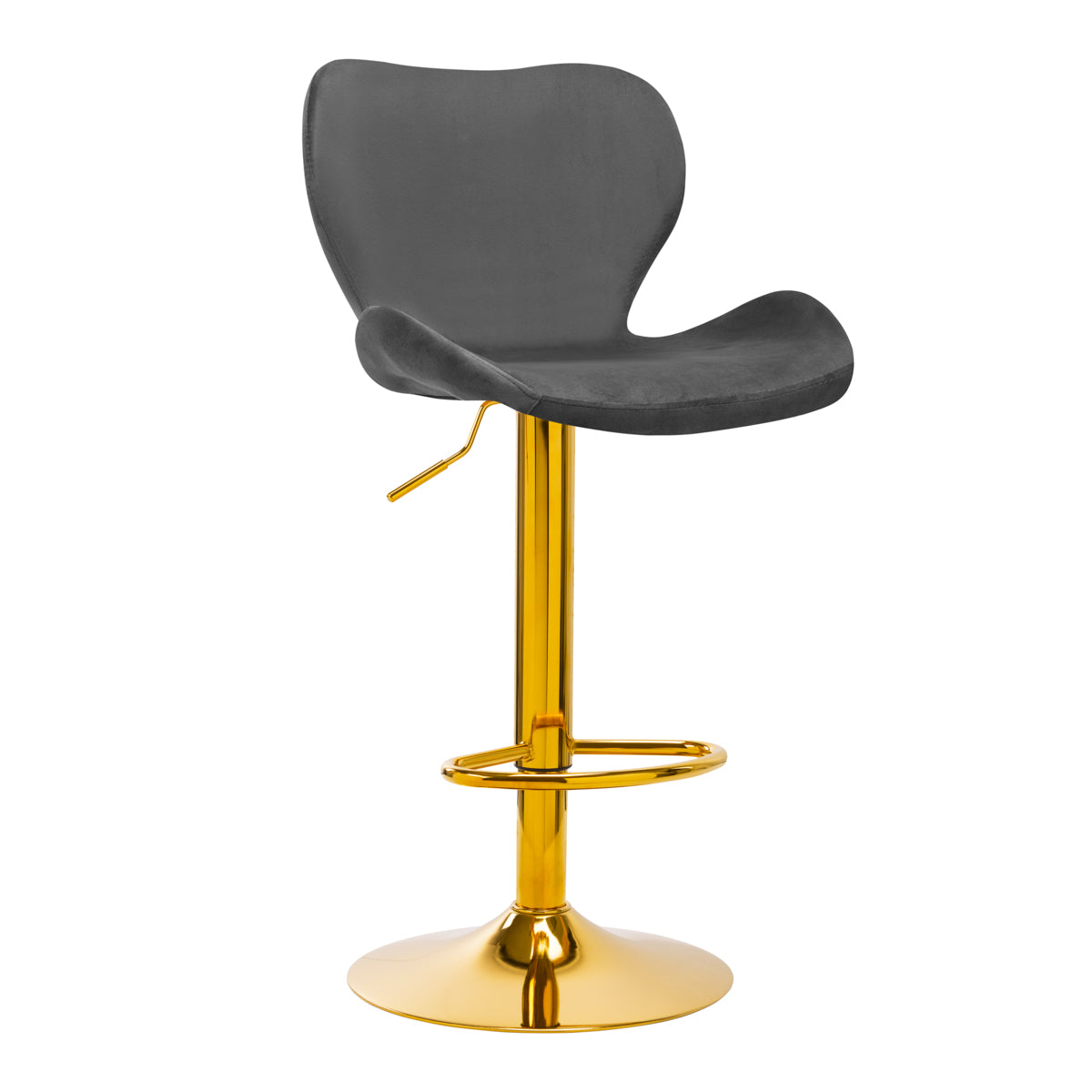 Barhocker QS-B15 Samt Gold Grau 1