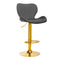 Barhocker QS-B15 Samt Gold Grau
