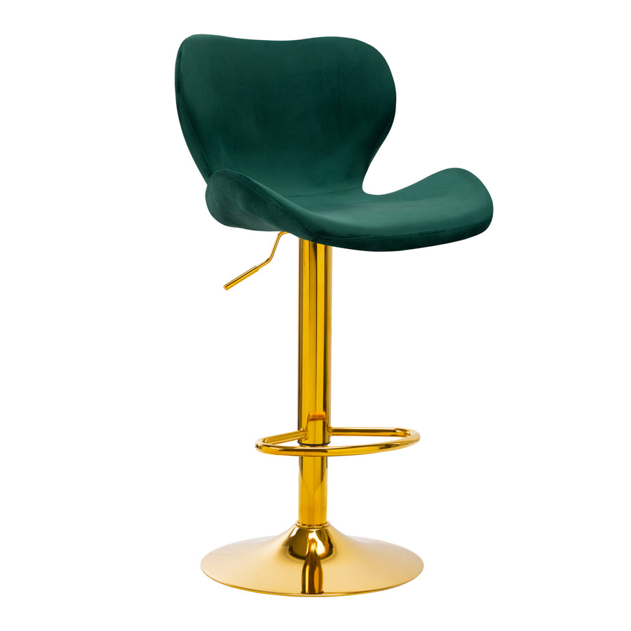 Barhocker QS-B15 Samt Gold Grün 1