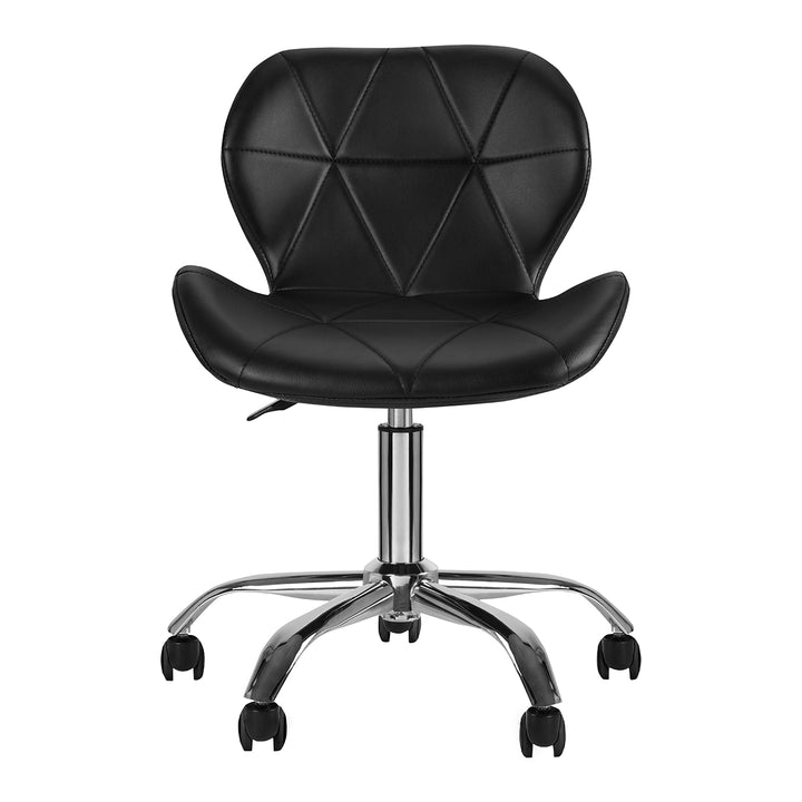 Rollhocker Höhenverstellbar mit Lehne QS-06 Schwarz - Bild 4