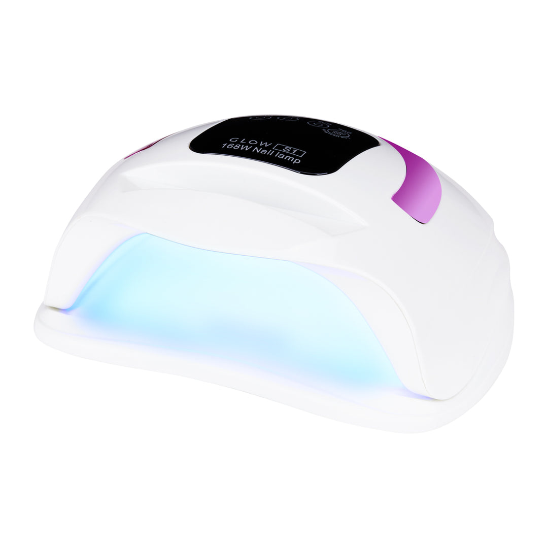 UV Lampe Nägel Dual LED Glow S1 168W Weiß-Rosa