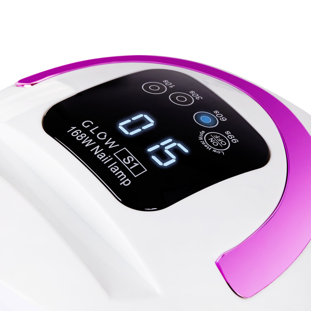 UV Lampe Nägel Dual LED Glow S1 168W Weiß-Rosa - Bild 7