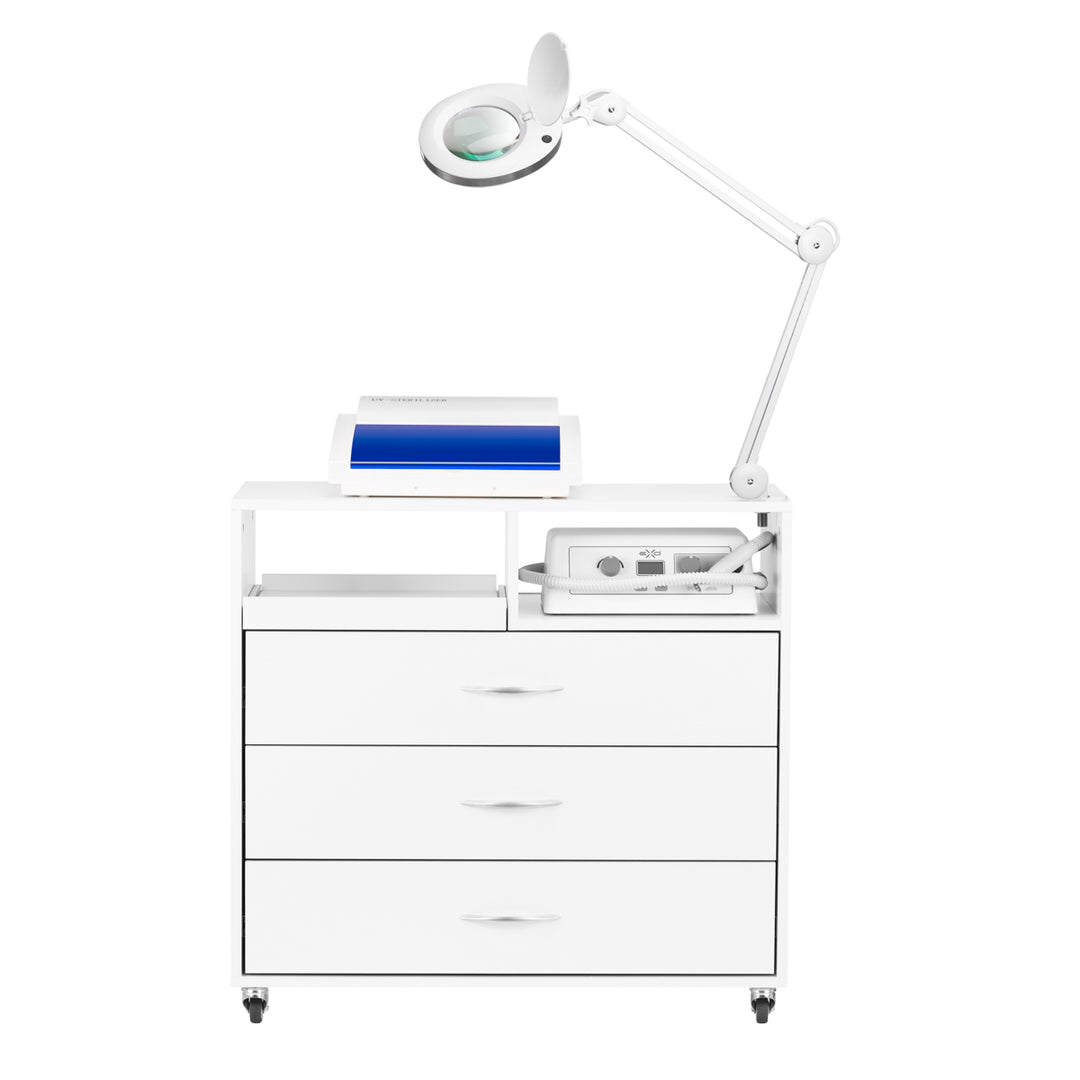 Podologie Set Y-200 mit Rollwagen, Nagelfräser, Lupenlampe und UV-C-Gerät - Bild 3