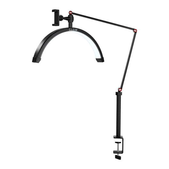 LED-Lampe mit Klemme und einstellbarer Farb- und Lichtintensität Glow MX3 Matt Schwarz