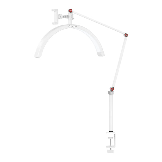 LED-Lampe mit Klemme und einstellbarer Farb- und Lichtintensität Glow MX3 Matt Weiß