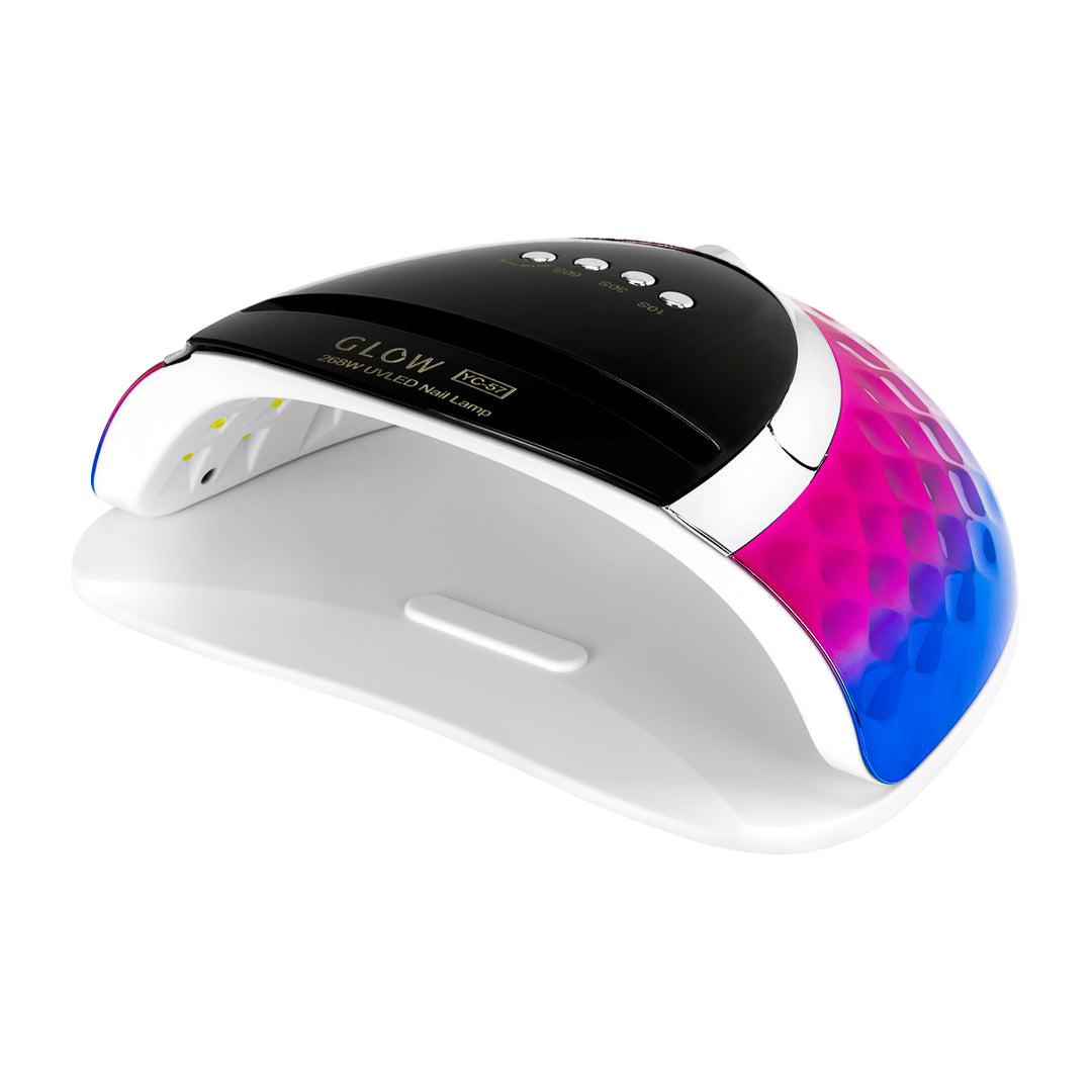 UV Lampe Nägel LED Glow YC57 268W Rosa-Blau - Bild 2