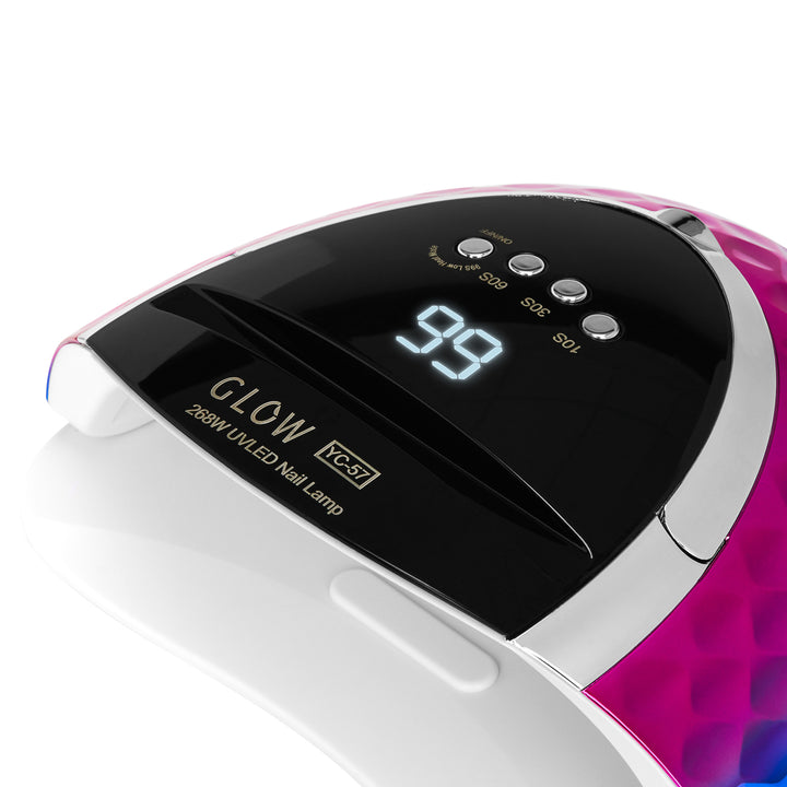 UV Lampe Nägel LED Glow YC57 268W Rosa-Blau - Bild 7
