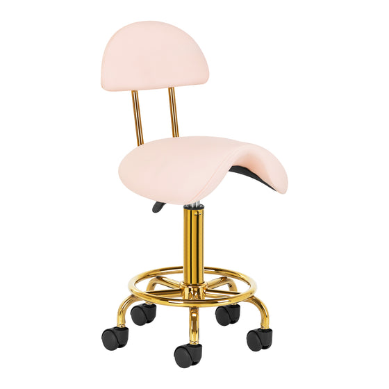 Sattelhocker mit Rückenlehne 6001 Gold Rosa