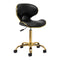 Salonstuhl Höhenverstellbar mit Lehne und Rollen Gabbiano Q-4599G Gold-Schwarz
