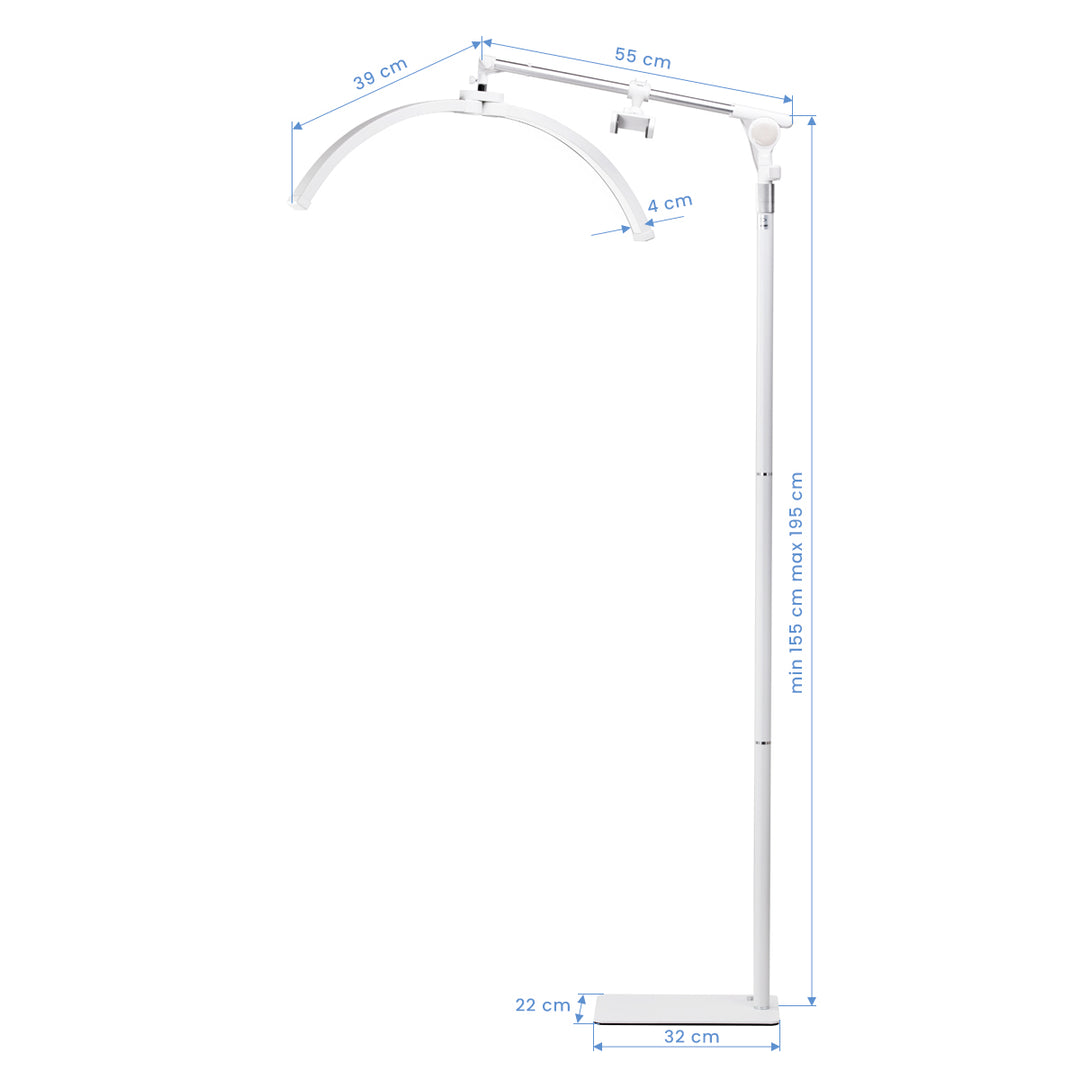 Wimpernlampe LED mit Stativ und einstellbarer Farb- und Lichtintensität Glow Weiß - Bild 11
