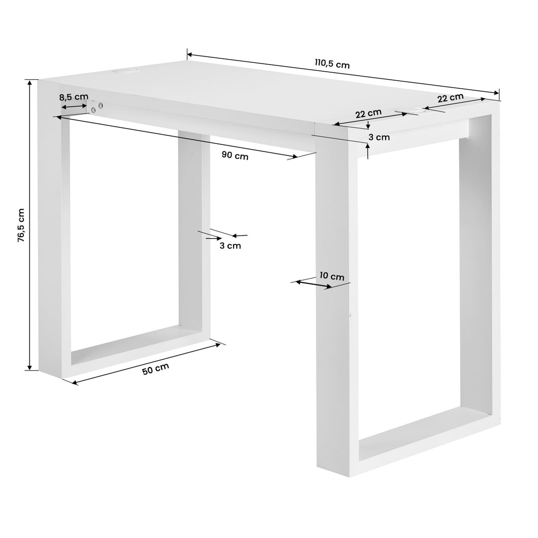 Nageltisch G031 Weiß - Bild 7