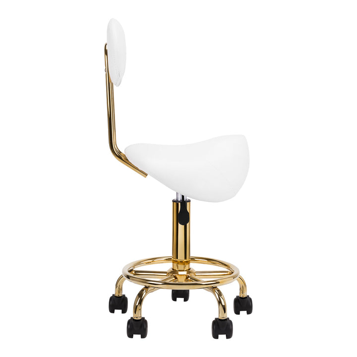 Sattelhocker mit Lehne 6001 Gold-Weiß
