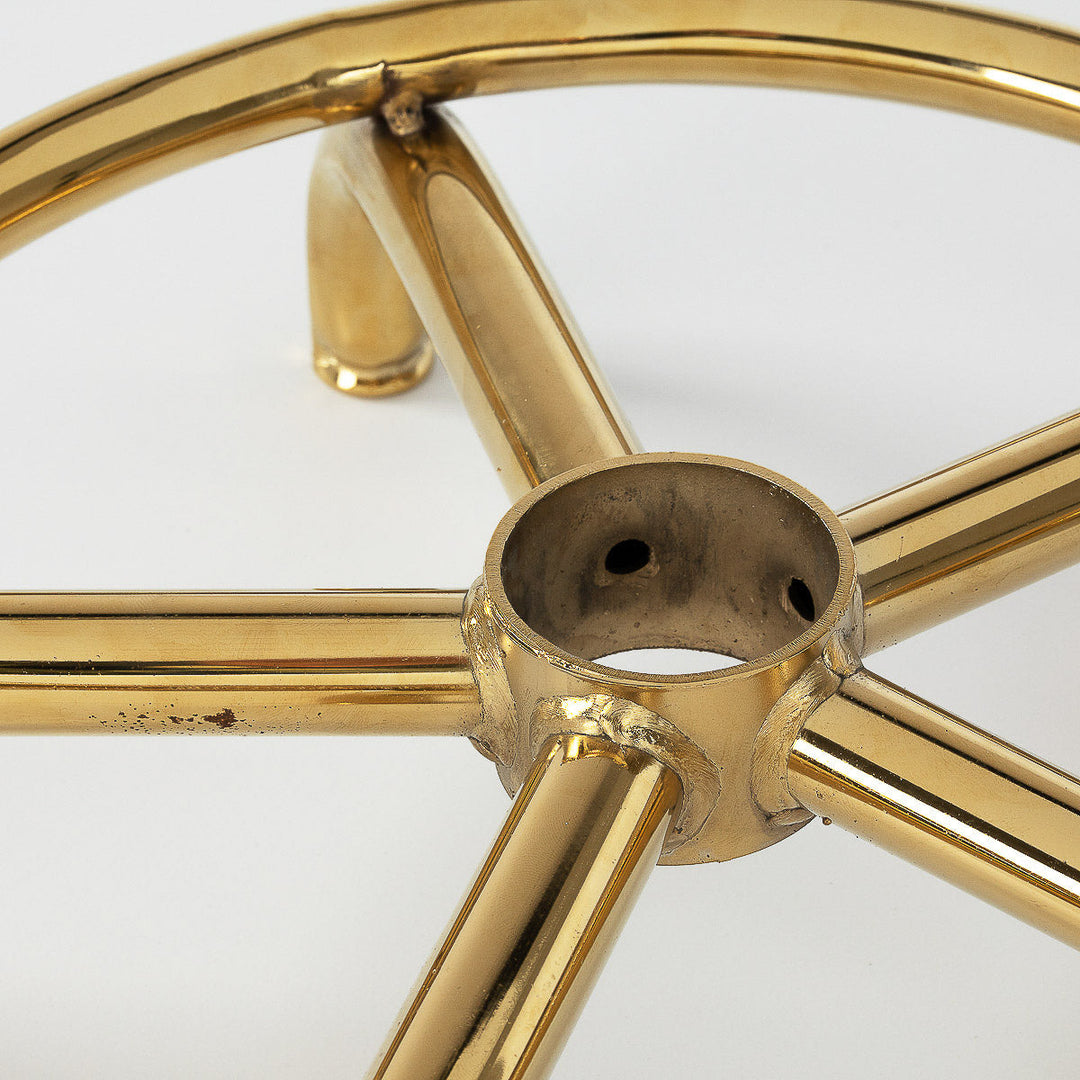 Sattelhocker mit Lehne 6001 Gold-Weiß