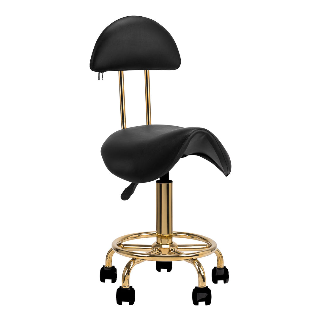 Sattelhocker mit Lehne 6001 Gold-Schwarz