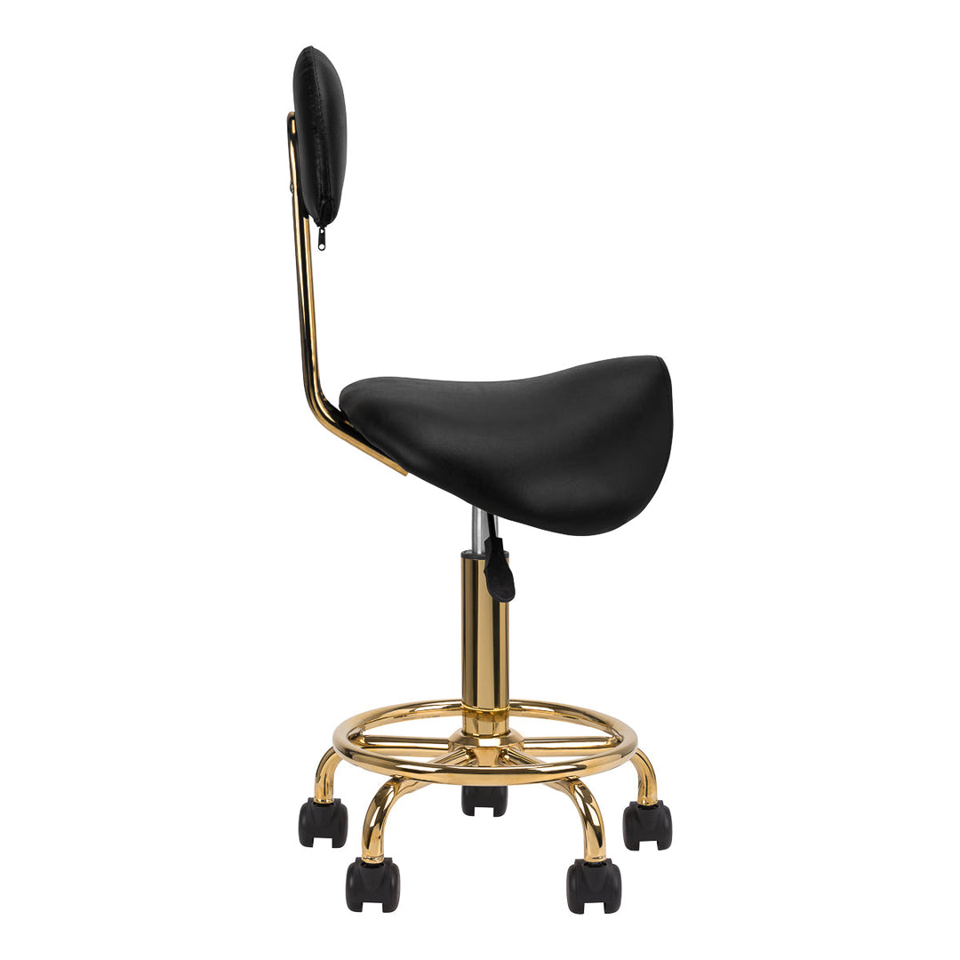 Sattelhocker mit Lehne 6001 Gold-Schwarz