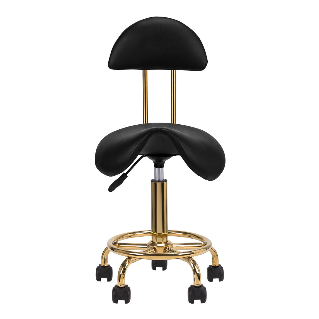 Sattelhocker mit Lehne 6001 Gold-Schwarz
