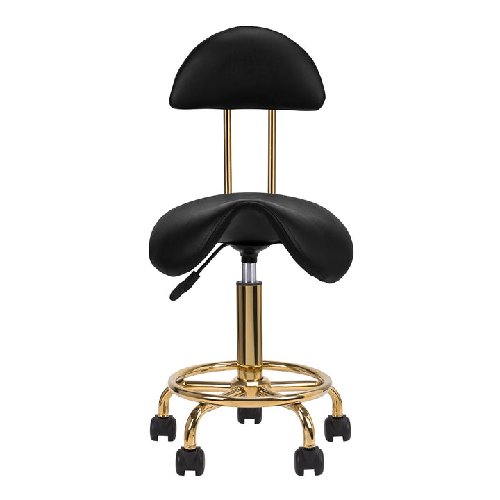 Sattelhocker mit Lehne 6001 Gold-Schwarz