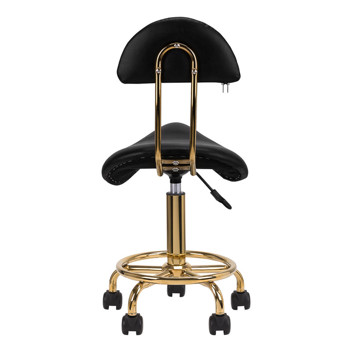 Sattelhocker mit Lehne 6001 Gold-Schwarz