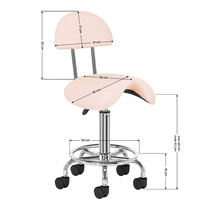 Sattelhocker mit Lehne 6001 Rosa