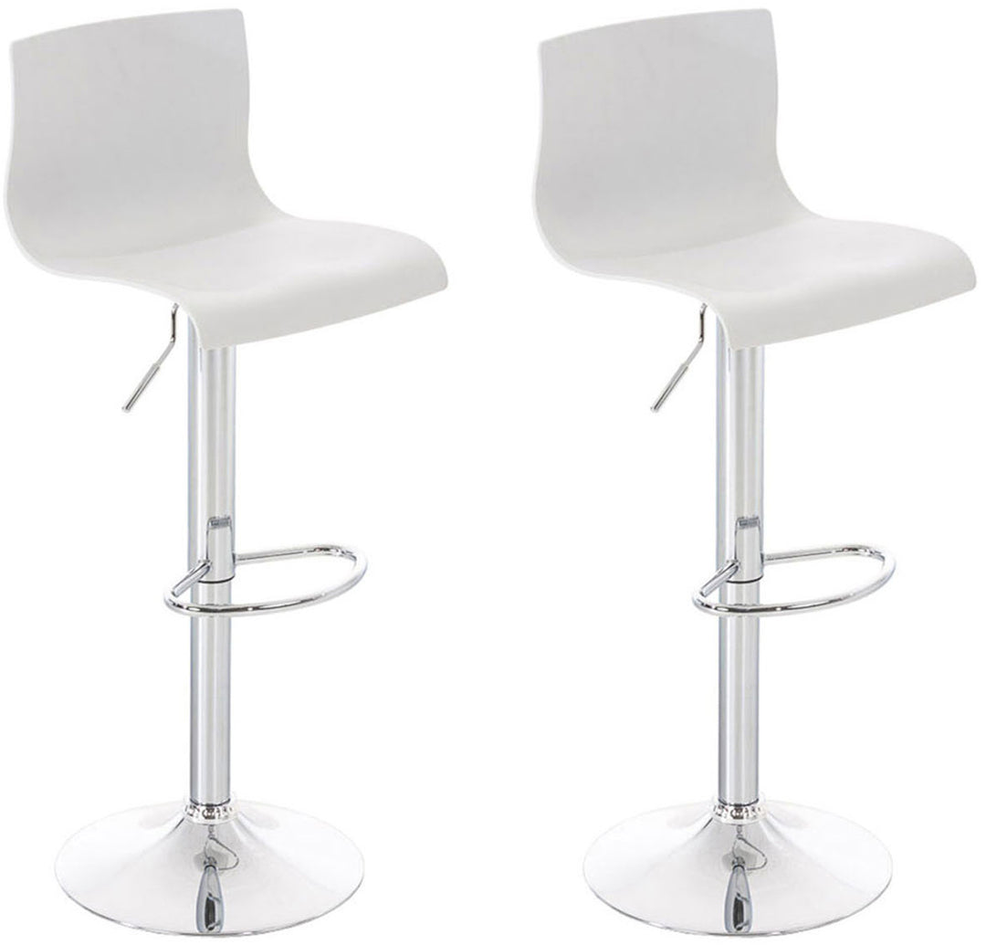 2er-Set Barhocker 105 Kunststoff Weiß