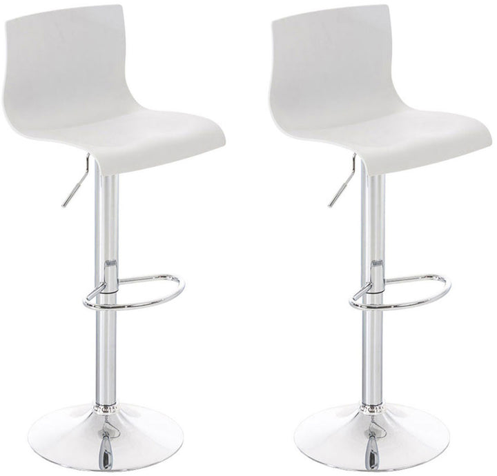 2er-Set Barhocker 105 Kunststoff Weiß
