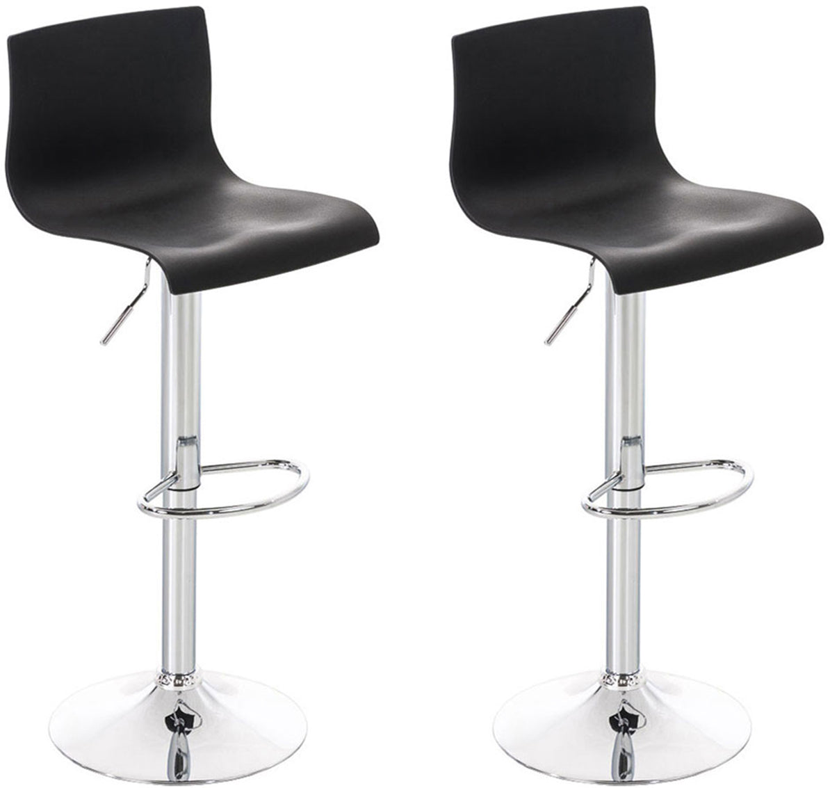 2er-Set Barhocker 105 Kunststoff Schwarz