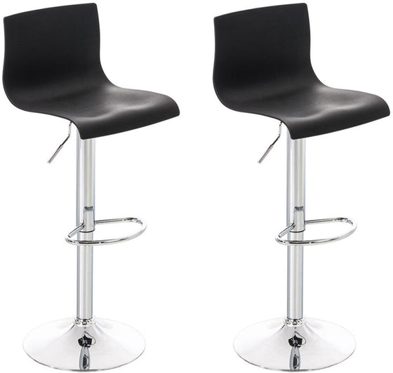 2er-Set Barhocker 105 Kunststoff Schwarz