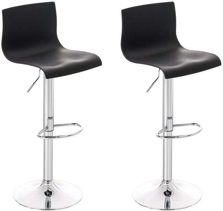 2er-Set Barhocker 105 Kunststoff Schwarz