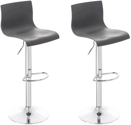 2er-Set Barhocker 105 Kunststoff Grau